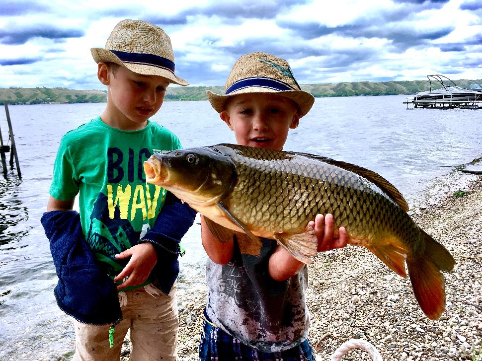 Boys with carp