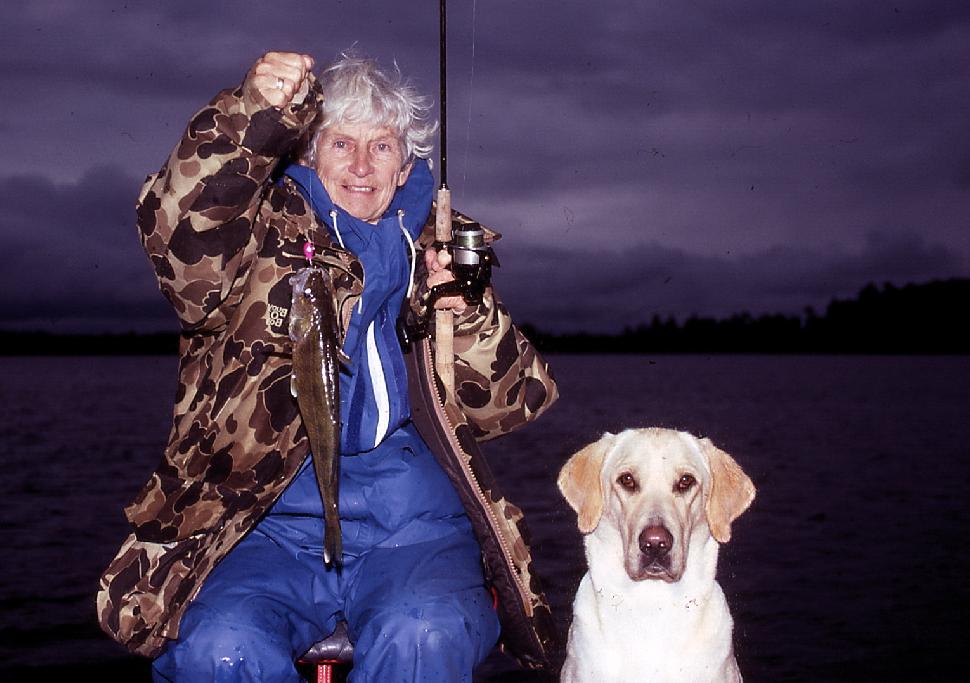 My mom, on her last fishing trip ever with me.