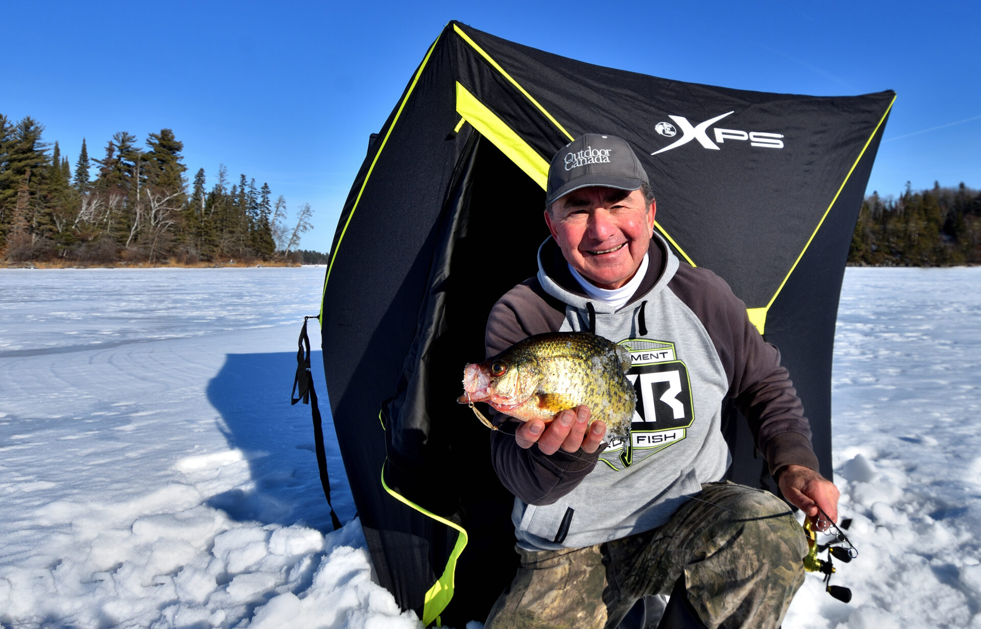 Using an ice-fishing shelter—even on warm, clear days—can help you hook  more fish. Here's why • Outdoor Canada